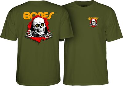 Camiseta Bones Ripper Powell Peralta Brigade Caveira Verde OG Skateboard M L XL XXL