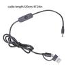 USB Type C To DC3.5x1.35mm Power Cord With On Off Switches 5V Charging Cable For LED Strips Desk Lamps Fan 120cm