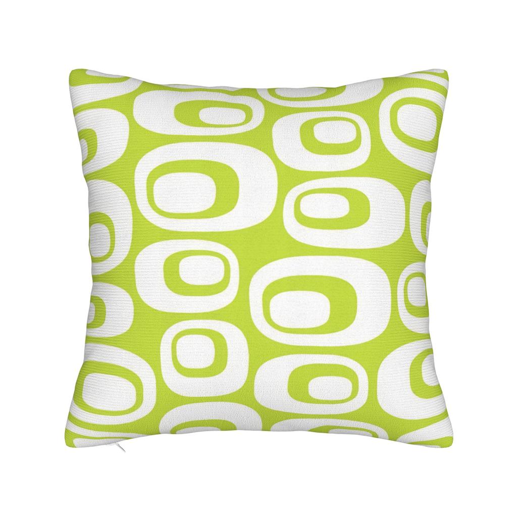 Lime Green Abstract Pattern Pillow Cover Print Cushion Cover Cute Funny Pillow Case For Living Room Chair
