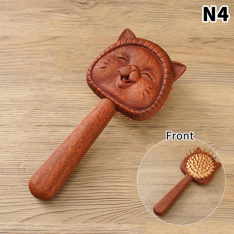 

Гребінець для масажу шкіри голови у формі лисиці у формі кота Сандалове гребінець для шкіри голови Гребінець-меридіан Зубчаста голова