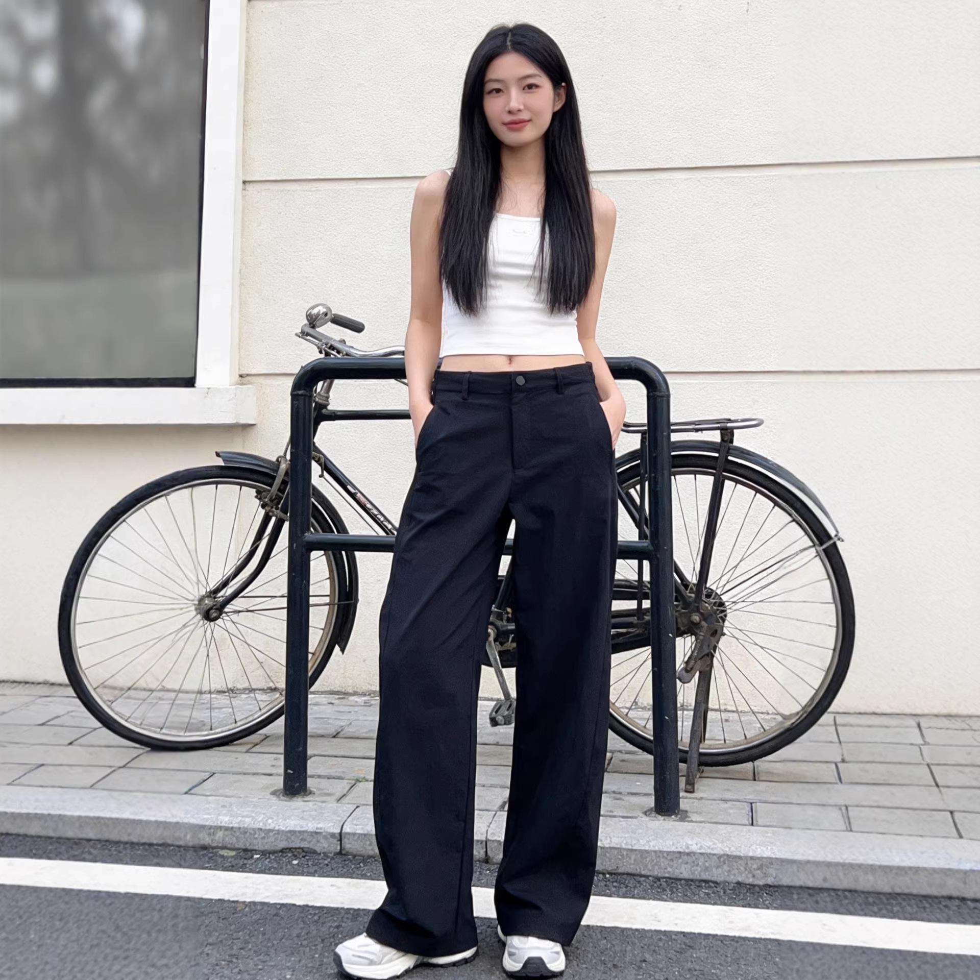 

Summer Women s Casual Quick-Dry Wide-Leg Woven Pants - Fashionable and Simple Design XXL