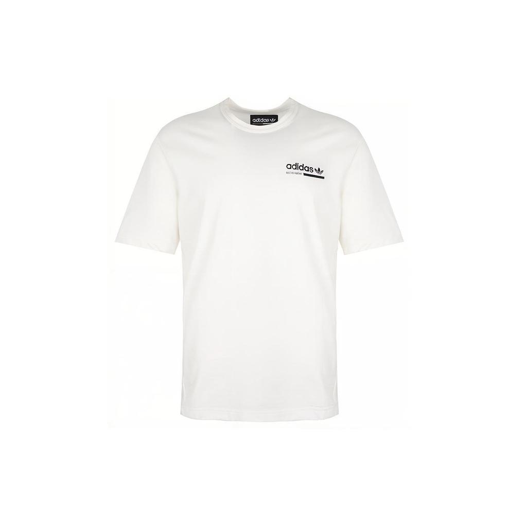 Adidas Originals Trefoil Logo Crew Neck T-Shirt Men Tops White DV1943