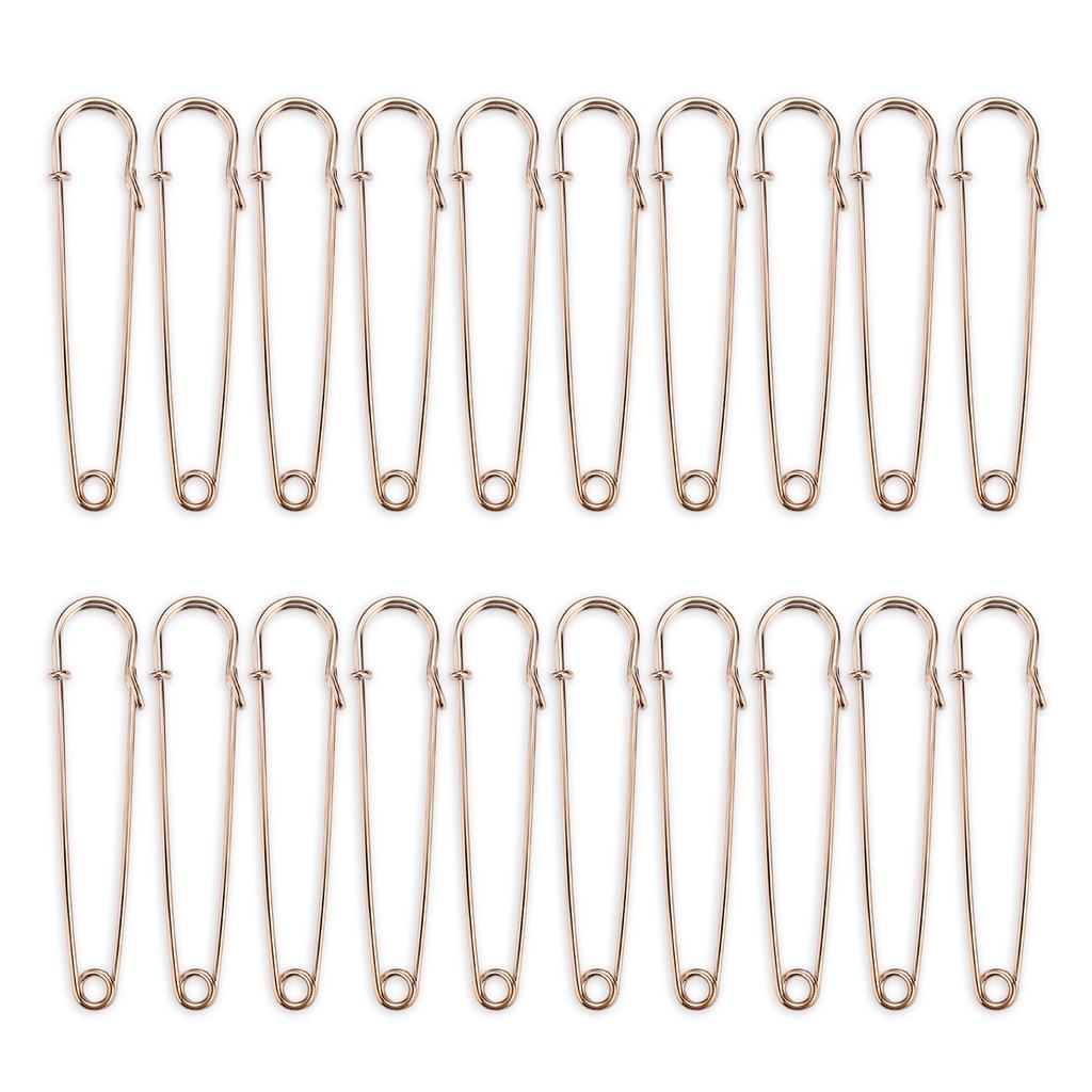 20pcs Large Safety Pins DIY Sewing Tools Needles Large Safety Pin Small Brooch Apparel Accessories 45/50/55/60/65/70/80/100mm
