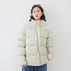 Anta Solid Color Zipper Stand Collar Comfortable Breathable Versatile Casual Down Jacket Women Outerwear White-Tea 162447915-3