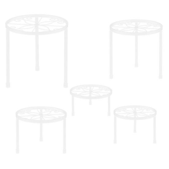 5Pcs Metal Plant Stands Sturdy Construction High Stability Rustproof Strong Load-bearing Indoor Floor Plant Holder Flower Pot Shelf