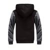 Men's Casual Warm Fleece Hooded Coat, Warm Thick Zip Up Hoodie for Fall Winter