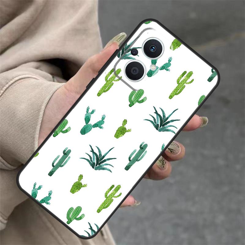 Plant Cactus Case For OPPO Reno 14 10 11 12 13 Pro 11F 12F 13F 14F 7 8 Lite OPPO Find X9 X8 X5 Pro Cover