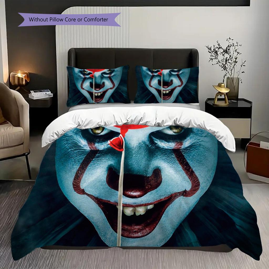 Horror Icons Collage Threepiece Set 1 Duvet Cover 2 Pillowcase Without Core Bedding Set Soft And Comfortable Christmas Birthday Gift