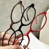 Y2K Vintage Small Oval Glasses Girls Style Red Green Frame Glass Eyewear Decorative Outdoor Anti-blue Eyeglasses Gifts