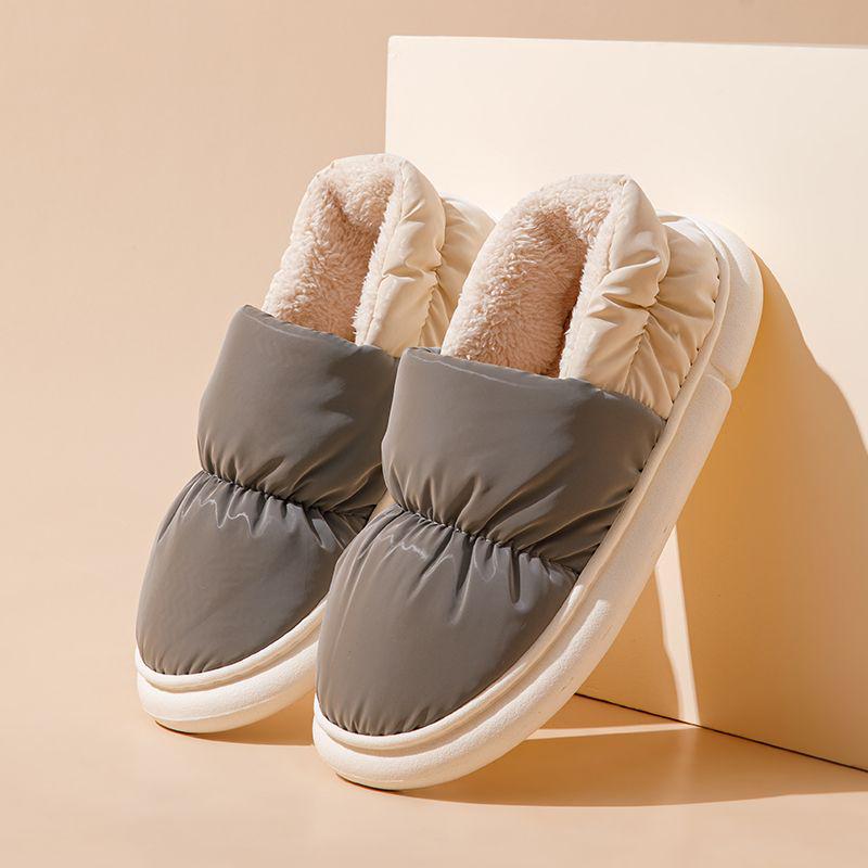 "Men's 2024 Cozy Cotton Slippers: Warm, Thick Sole, Non-Slip for Fall/Winter Indoor Comfort"