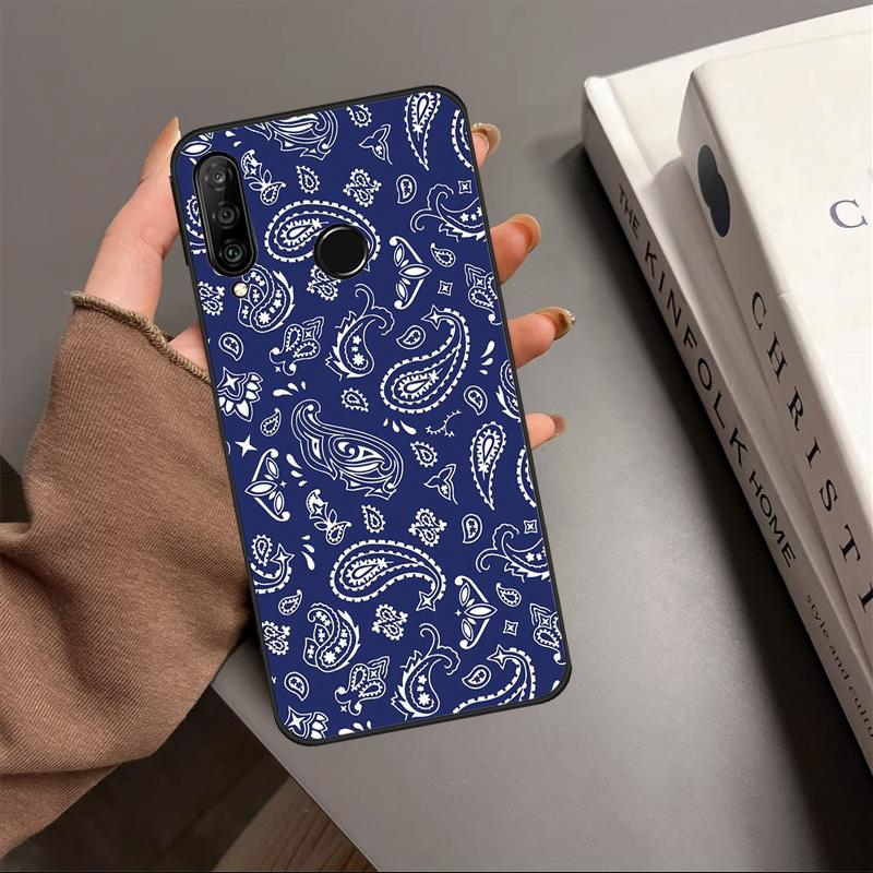 Paisley Bandana Hoesje Voor Huawei P40 P20 P30 Lite P60 Pro Nova 12i 12s 11i 10 9 SE 5T Y91 Y90 Y60 Y70 Y72 Y61