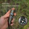 7 In 1 Survival Whistle Multifunctional Emergency Compass with Magnifier Thermometer LED Light for Hiking Camping Outdoor
