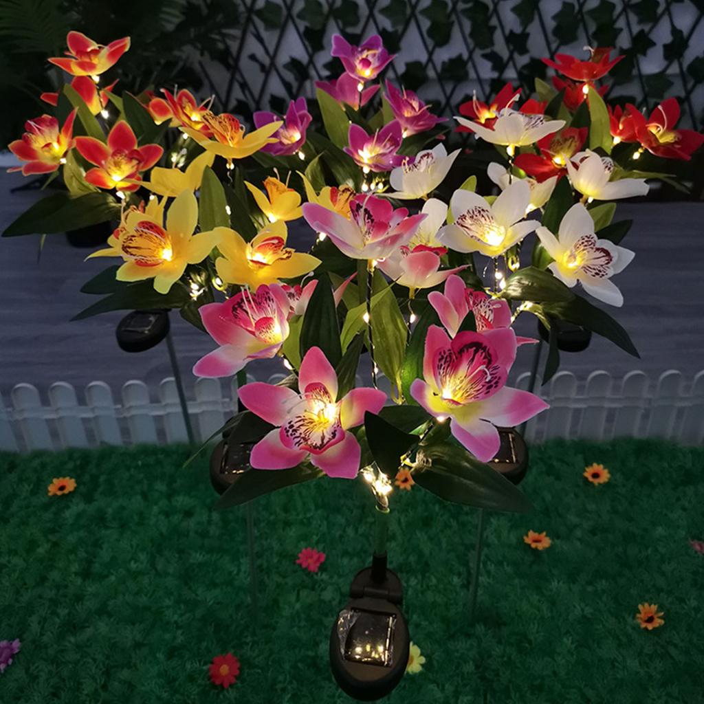 Solarblumen Dekorationslichter, Outdoor Garten Blumenlichter, Solar-Erdspießleuchten Heimdekoration