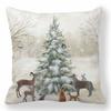Peach Skin For Sofa Santa Claus Christmas Decor Tree Gift Pillow Pillowcase Cushion Cover Ornament
