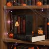 Wrought Iron LED Glowing Lantern Button Cell Battery Powered Ghost Bookshelf Decor  Study Room