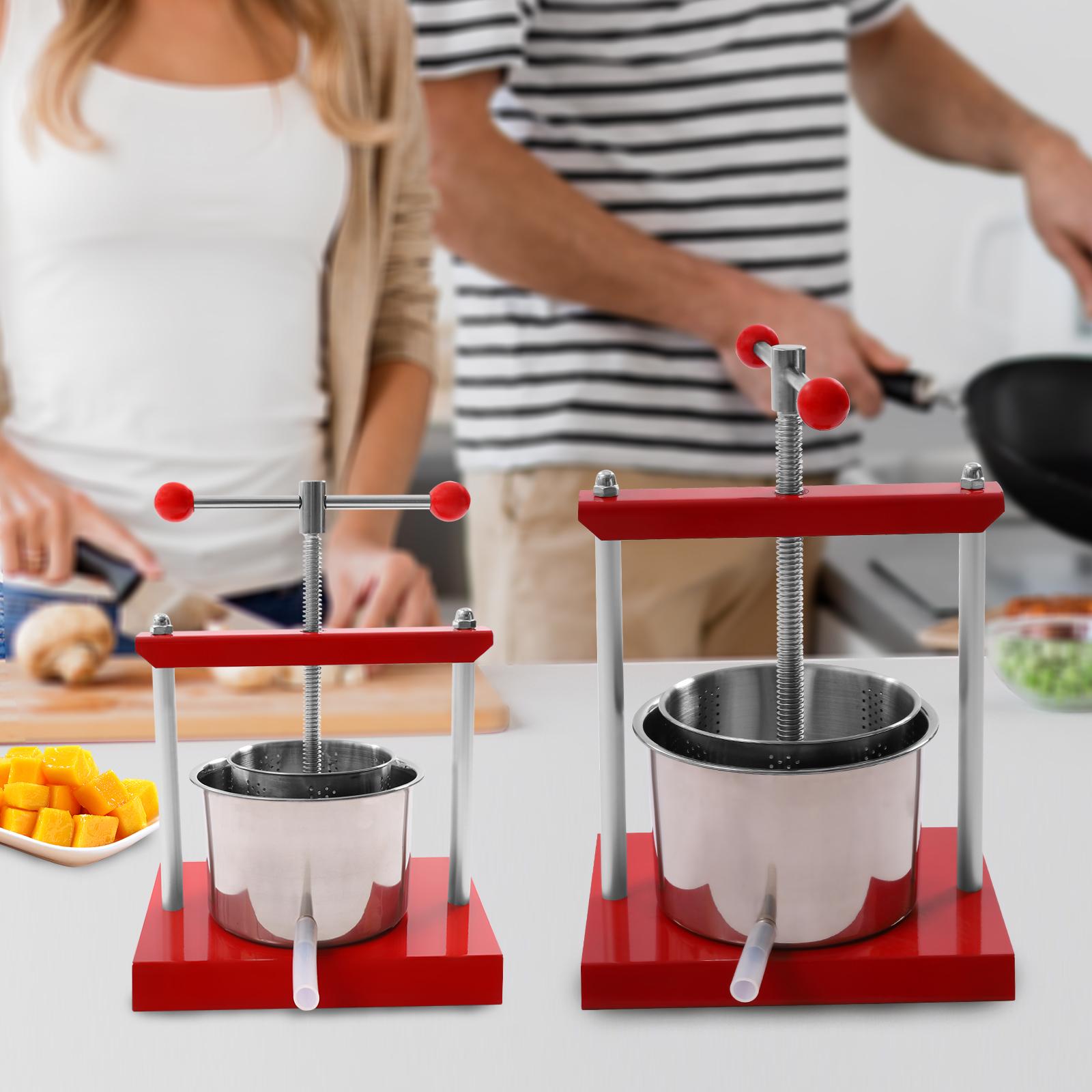 Stainless Steel Barrels Press Machine Manual Juicer 3L/6L Food Grade Commercial Kitchen Fruit Vegetable Juice Extractor 3L