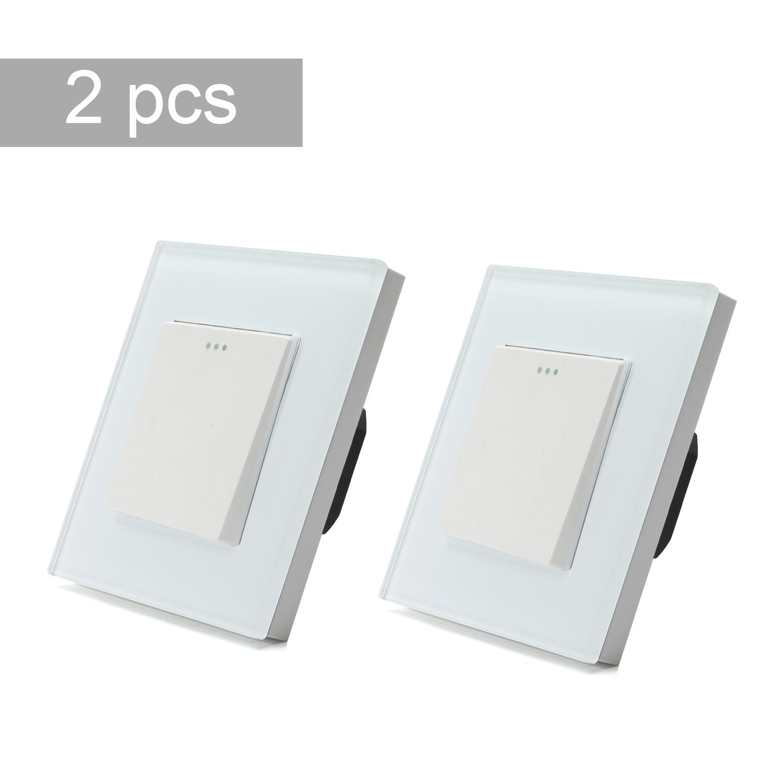 

BSEED 1/2/3Gang Wall Switches 2Way Mechanical Light Switch On Off For Stairs Halls Glass Wall Rocker Switch EU Standard 2Pack