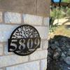 Metal Address Number Plaque for House Outdoor Wall Decor Sign