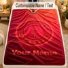 Flannel BlanketCharlton Athletic Custom Name Text Personalized Soft Warm Throw Blanket Home Decor Gift