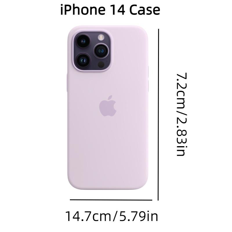 Apple 14 Liquid Silicone Phone Case Full Coverage Magnetic Adsorption Official Protective Cover Purple)