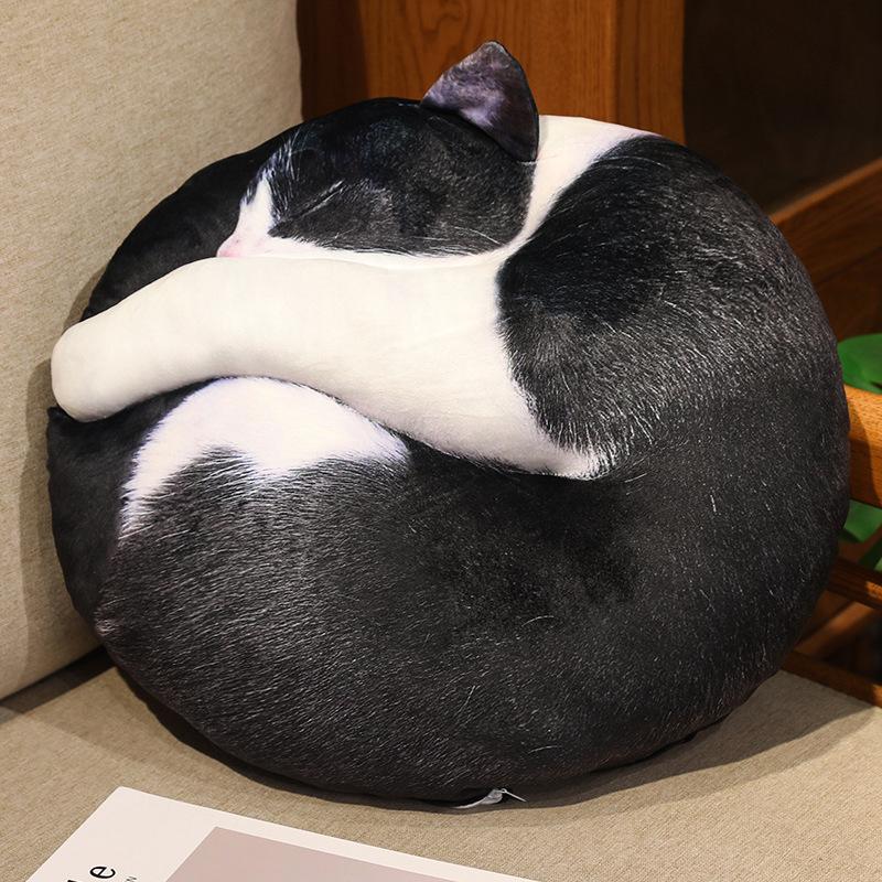 45cm Katzenkissen Weich Niedlich Plüsch Gefüllte Puppe Lustiges Tier Katzen Geburtstagsgeschenk Kissen Heimdekoration Sofa Bett Ruhekissen