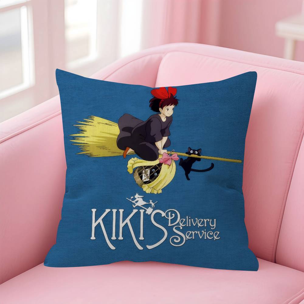 Anime K-Kikis Movie D-Delivery Service-S Pillow Gift Home Office Decoration Bedroom Sofa Car Cushion Cover Case 45X45