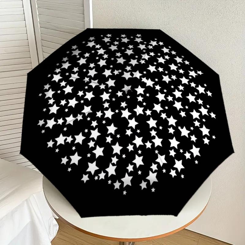 

1pc Starry Night Sky Umbrella with Plastic Handle,Suitable for All Seasons Home Travel Outdoor UmbrellaDD1606