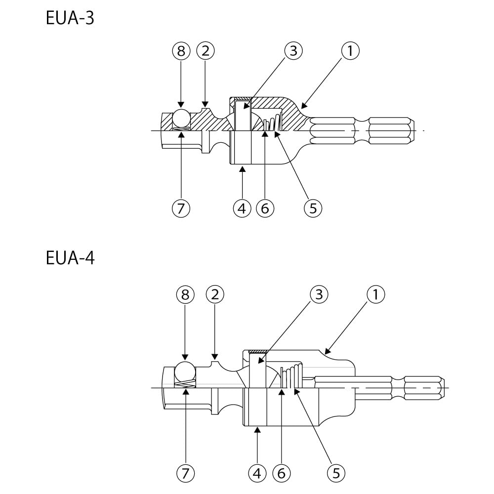 Top Universal socket adapter for electric drill 3 arc minutes from hexagonal shank Oscillation angle Tsubame Sanjo Made in Japan (TOP) 30° EUA-3