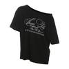 PixieKiki Letter Print Graphic T Shirts White Oversized One Shoulder Tops Womens Summer Fashion Clothing Trends 2024 P71-BG14