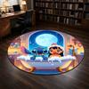 Round Rug Stitch and Lilo Bubble Bath Full Moon Candles Cozy Bathroom Movie Fan Living Room Decor