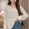Women Sweaters Pullovers 2025 Autumn Winter Long Sleeve O-Neck Striped Black Knitted Sweater Women Tops Pullover JJ118