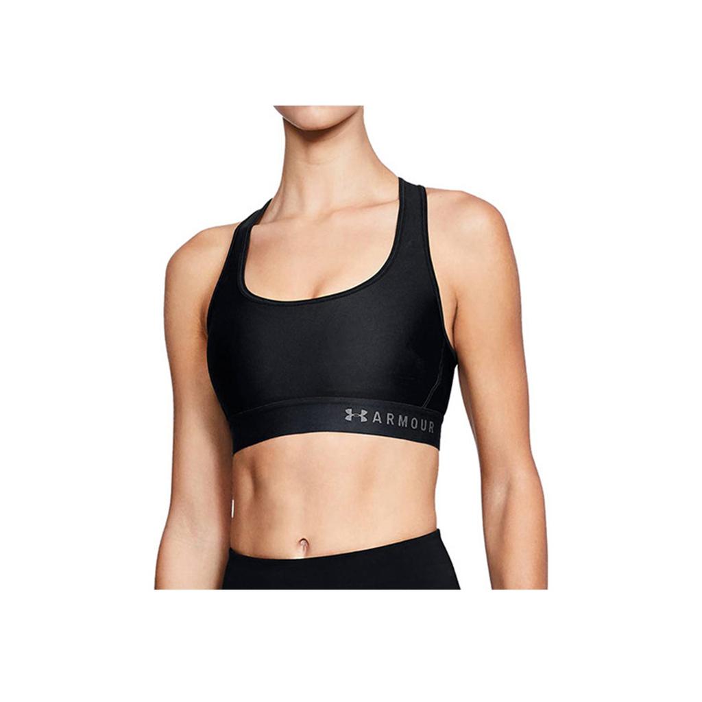 Under Armour Mid Crossback Sports Bra With Padding Women Underwear Black 1307200-001