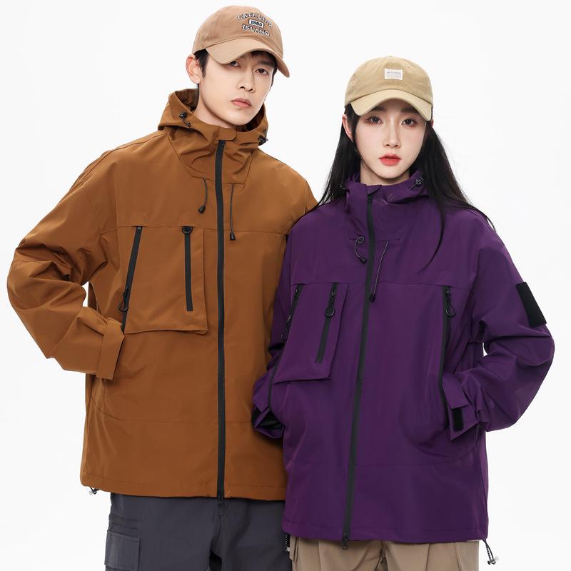 2024 Korean Style Windbreaker Jacket for Men & Women - Casual Outdoor Spring/Autumn Sportswear