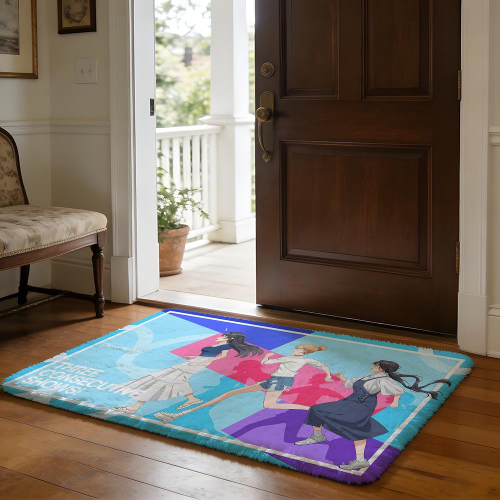 Floor Mat Soft Flannel Rug Non Slip Absorbent Mat for Bathroom Bedroom Home Decor Rapper W WAKE UP LUCKI