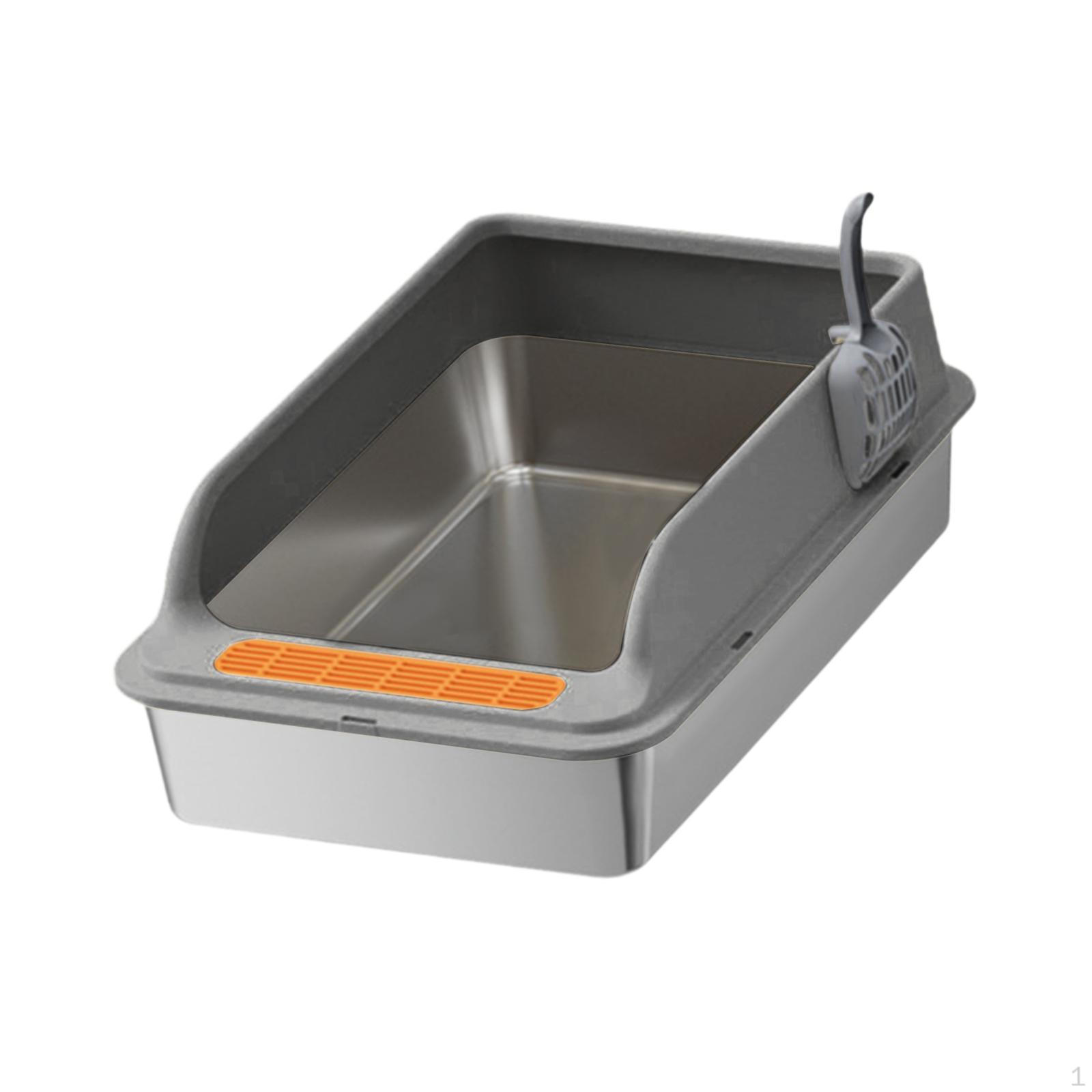 

Котячий лоток Kitty Pan Open Top Portable для маленьких і великих котів, підліжник для котів, захист від бризок