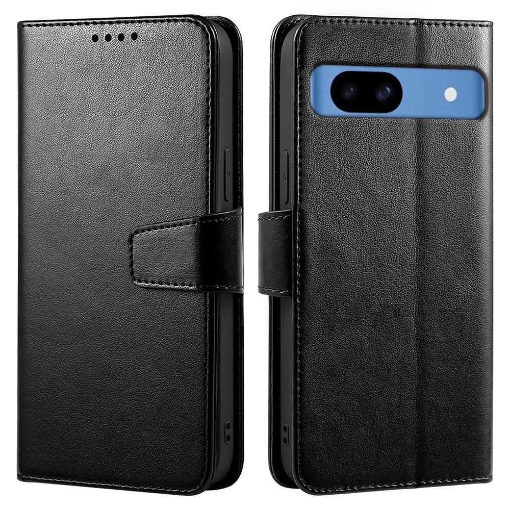 

For Google Pixel 8a Case Stand Card Holder Wallet Leather Phone Cover Black