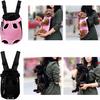Portable Pet Backpack Adjustable Shoulder Strap Dog Travel Bag Canvas Dog Bag Mesh Cloth Chest Pack