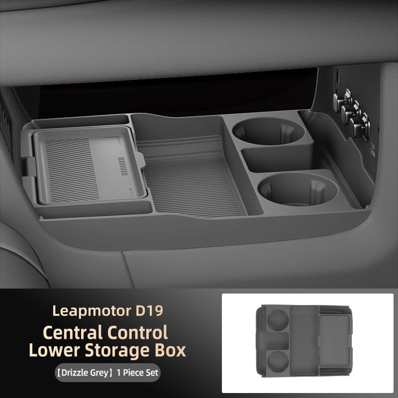 Car Center Console Storage Box For Leapmotor D19 2025+ Armrest Glove Box Organizer Tray Interior Accessories 1Pc