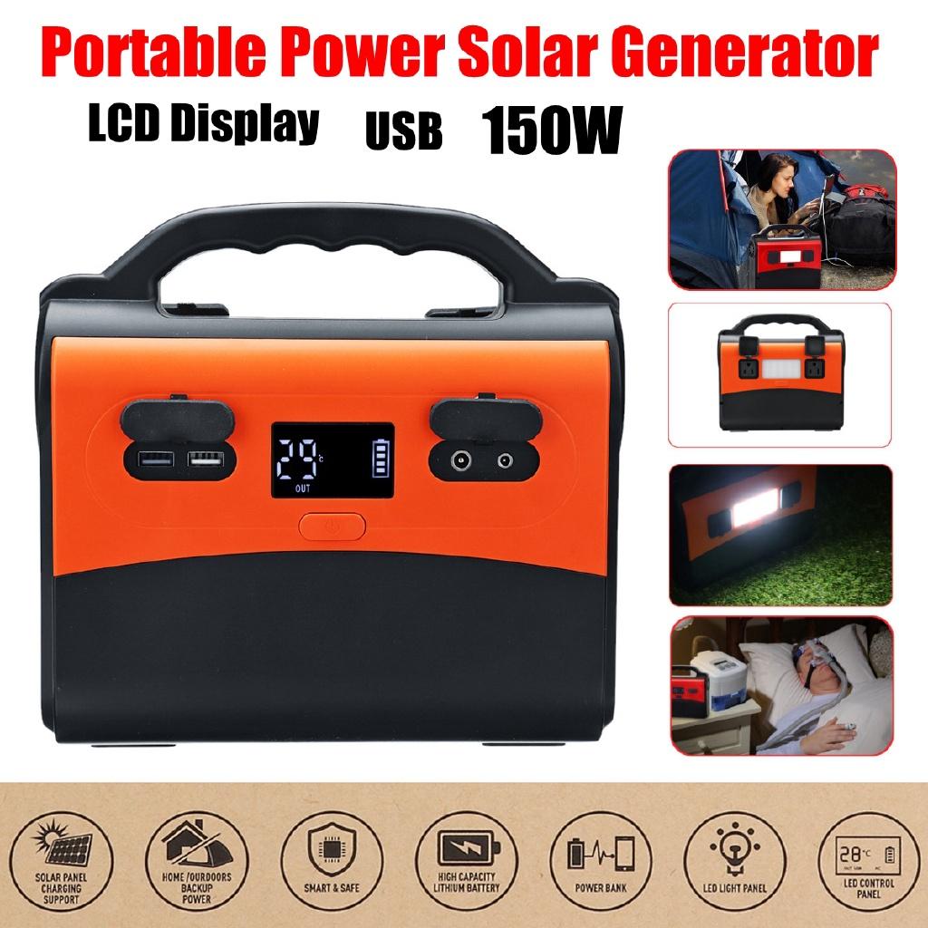 

Макс. 40800 мАч Инвертор 100 Вт Портативный солнечный генератор Модифицированная синусоида Источник питания ЖК-дисплей Накопитель энергии Для улицы