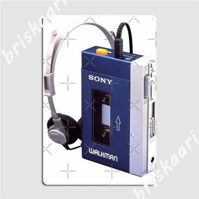 Walkman Metal Signs Club Party Garage Club Retro Wall Decor Tin Sign Posters