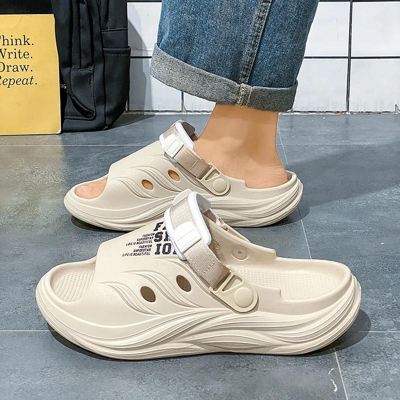 Fashion Men's Sandals Summer Outdoor Thick Bottom Mans EVA Slippers Designed Sandal for Men Soft Flip Flops Casual Beach Popular Model