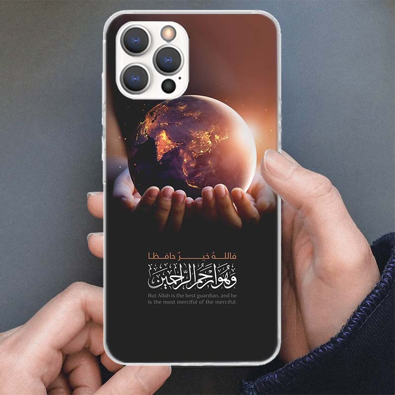 

Мусульманский Ислам Бисмиллях Аллах Чехол для Телефона Для iPhone 17 16 15 14 13 12 11 Pro Max Mini Plus Air 7 SE 8 Мягкий Силикон Печатный Корпус F iPhone 13 Pro Max