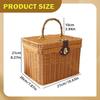 Handwoven Storage Basket with Lid Treasure Box Empty Gift Basket Display Suitcase for Party
