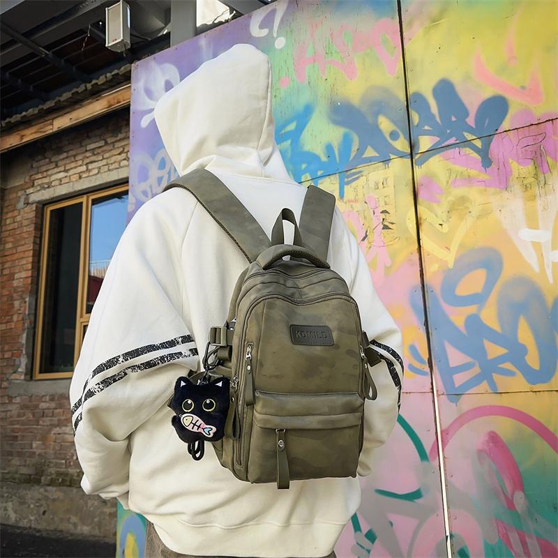 Splashed Ink Printing Backpack for Men & Women – Trendy Lightweight School Bag with Multiple Pockets & Adjustable Straps – Perfect for Daily Use