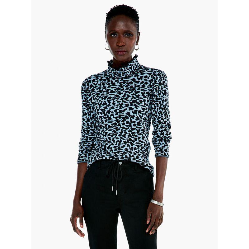 

House Fall and Winter New Arrival Export European and American plus Size Women s Clothes Turtleneck Printed Pattern Long Sleeves Sweater Base Knitwear Color Bust size 130