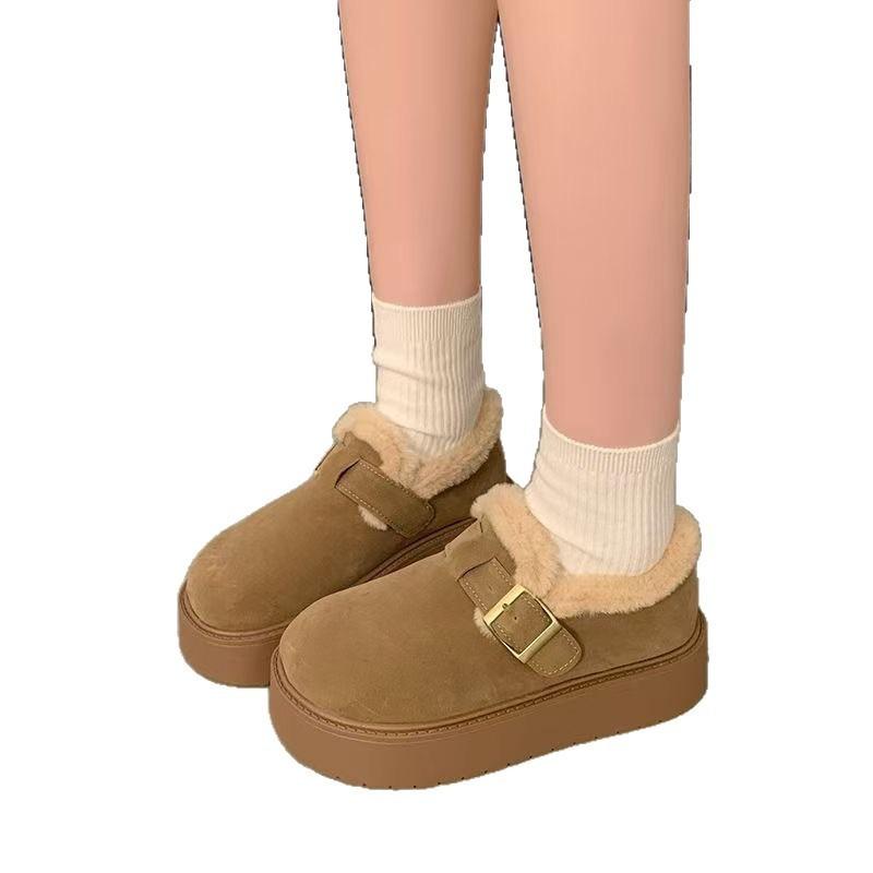 Cotton Shoes, Thickened Snow Boots, Warm Ankle Boots, Thick-soled Height-increasing Cotton Boots, Versatile Boots