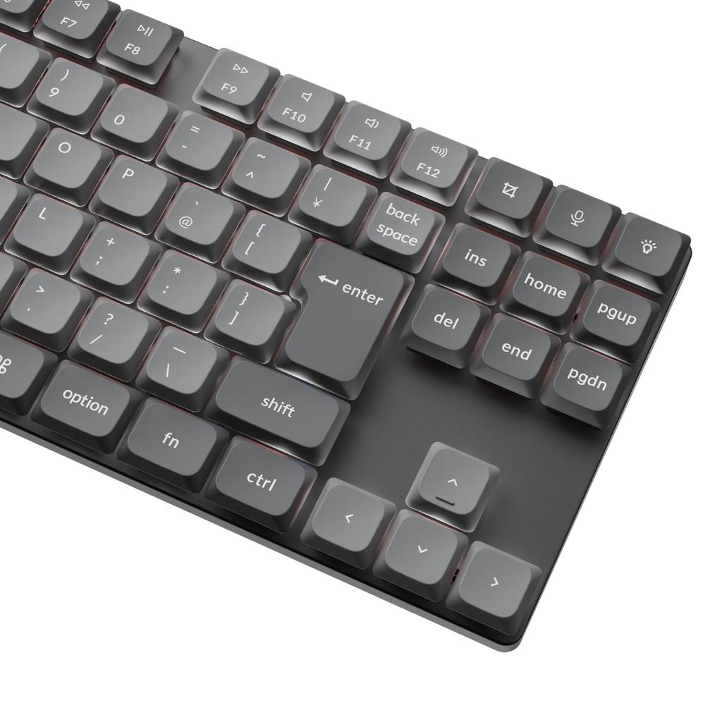 Keychron K1 Max Bluetooth Wireless Custom Mechanical Compatible with TKL White Silent Red Japanese JIS No Kana Printing QMK/VIA 2.4GHz & Keyboard,
