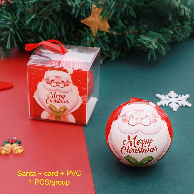 Weihnachten Runde Kugel Dose Weißblech Süßigkeitenbox Weihnachtsbaumschmuck Süßigkeitenglas Weihnachtsbaum Hängekugel Süßigkeitendosen Kindergeschenk