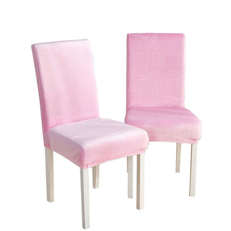 Silver Fox Velvet Chair Cover Elastic Solid Color One-piece Chair Cover Office Hotel Restaurant Household Chair Cover