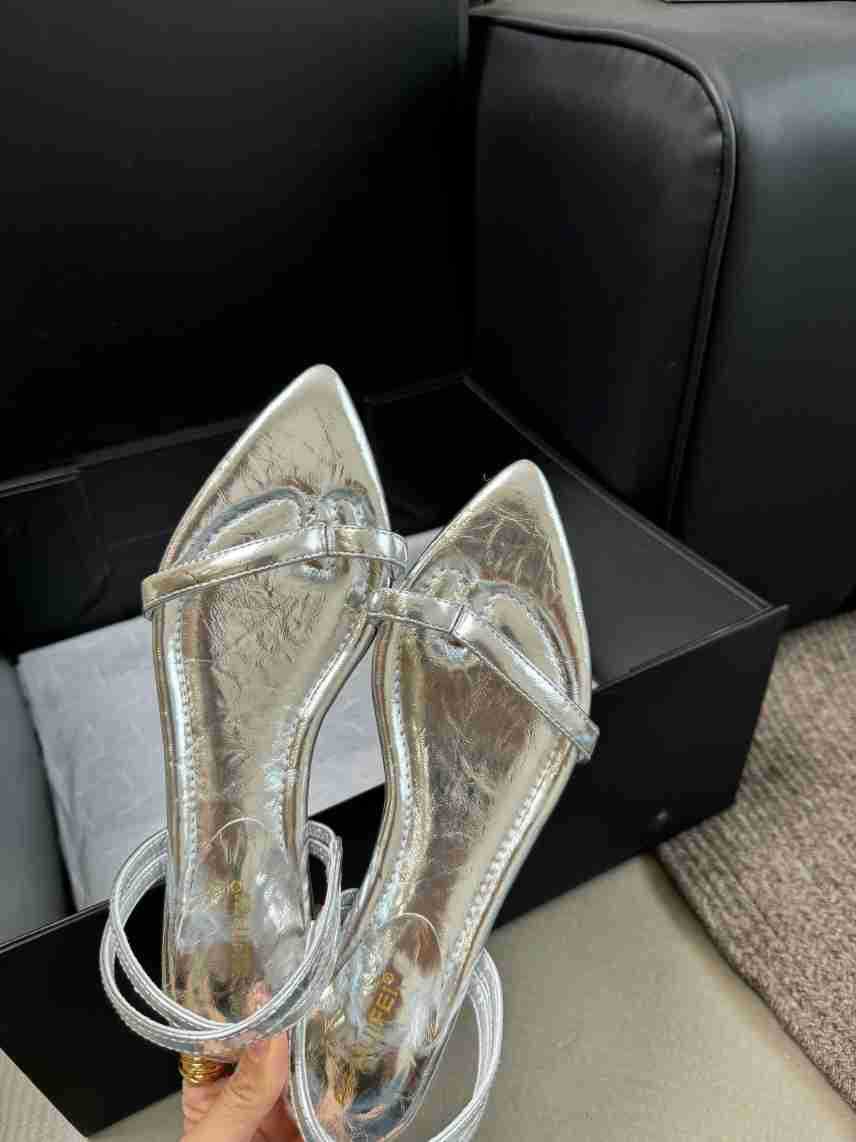 French Niche Pointed Sandals Women S Summer Two Wear Sloping Heel Toe Thin Belt Holiday Sandals 35 5460₽